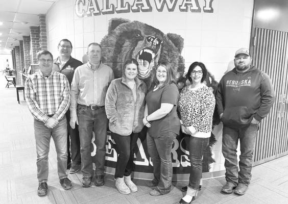 Members of the Callaway Board of Education are, from left: president Mike Reiff, Suprintendent JD Furrow, treasurer Jim Phelps, vice-president Rhonda Pandorf, Rebecca Eggleston, secretary Liana Hrupek, and TR Anderson. (Photo courtesy CPS)