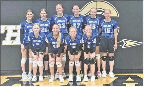 The South Loup junior high A volleyball team won the Ansley/Litchfield Tournament on Saturday, Oct. 11, in Ansley. Pictured are: front row, from left, Lauren Reiff, Paityn Dailey, Olivia Doggett, and Ava Bierman; back row, Amelia Pandorf, Kennedy Eggleston, Berklee Preston, Makenna Weinman, Addison Dalrymple, and Sophia Cool. Good work girls! (Photo courtesy Katie Weinman)