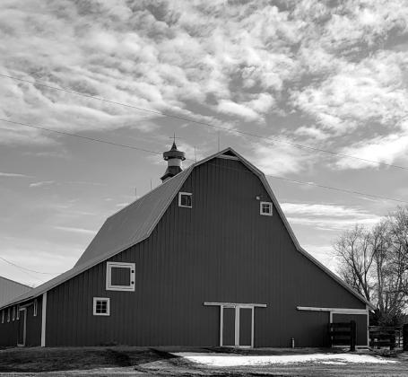 The large barn on the Dave Chesley farm was built by the Latin brothers in 1919. (Courier photo by Ellen Mortensen)