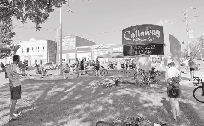 The Tour de Nebraska group voted Callaway the best rest stop on the 2022 tour. Photo courtesy Janet Kalinowski