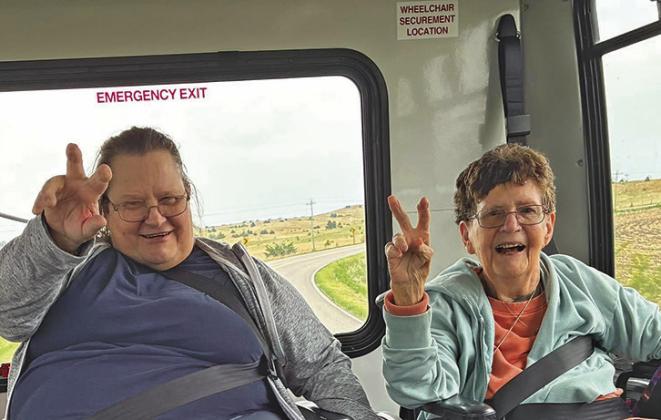 The staff at Callaway Good Life Center strive to keep the residents active, and on May 29, they enjoyed a bus trip to Arnold and treats at BrewBakers. (Photo courtesy CGLC)
