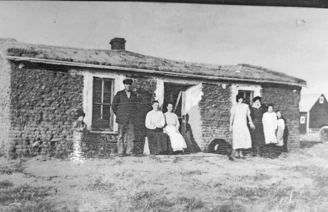 This is the Charles Weiter (Viter) family taken in Custer County. The grandmother of the Sod House Museum owner was born in this sod house in Custer County. (Gothenburg Leader photos)