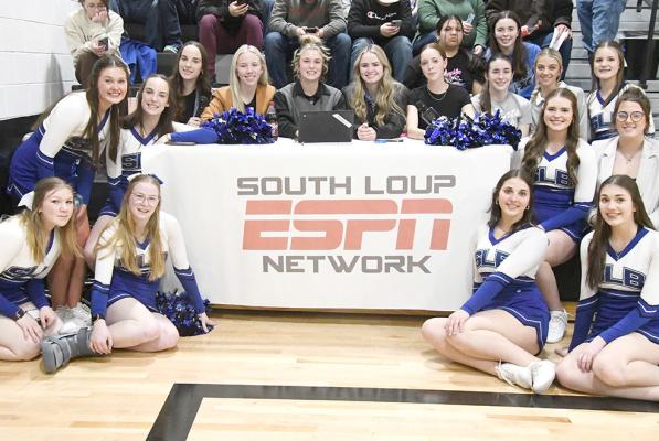 The Bobcat cheering section upped their game as South Loup ESPN was spotted in the house against Ansley/Litchfield Thursday. (Courier photo by Loleta Connell)