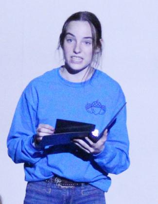 Kelynn Witthuhn presented her serious prose on March 1.