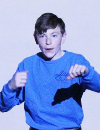 Brayden Keeney performed his entertainment speech on “Surviving a Horror Movie”.