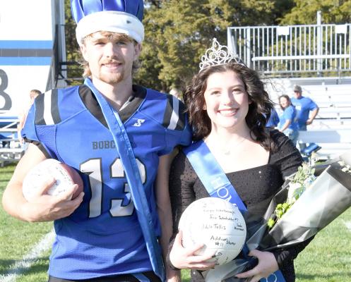 Homecoming royalty for the South Loup Bobcats were crowned following the afternoon game on Friday, Oct. 4. The 2024 Callaway High School royalty are King Harper Johnson, and Queen Greeley Hrupek. (Courier photo by Loleta Connell)