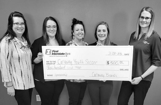 Bank donates to Callaway Youth Soccer Association