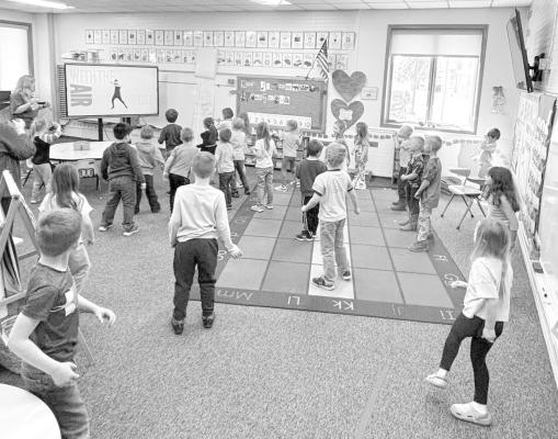 The preschool classes joined together for a dance party on Monday, April 7, in celebration of Week of the Young Child. (Photos courtesy CPS)