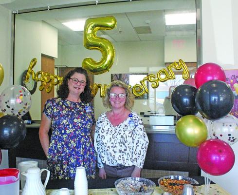 Janel Brestel, left, and Kelly Herbig have been part of the Senior Life Solutions team at Callaway District Hospital since the program began in 2021. On March 19, an open house was held to celebrate the fifth anniversary of the program in the community. (Courier photo by Ellen Mortensen)