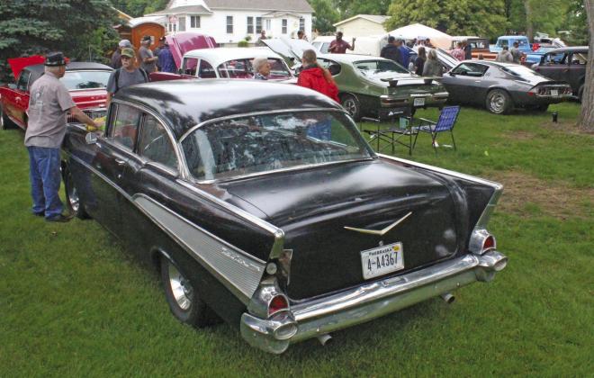 The Pioneer Picnic car show is always a popular attraction, as classic automobile enthusiasts from across the area put their treasures on display as a large crowd mingles beneath the shade trees of Morgan Park to view them. (Courier photos by Ellen Mortensen)