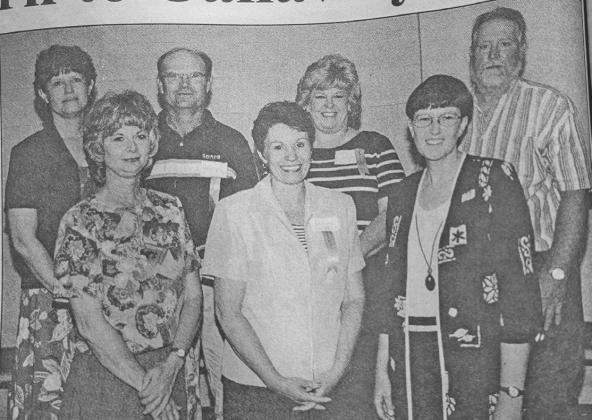 Representing the CHS Class of 1971 at the Alumni Reunion were, front row, from left: Sue (Shadel) Stratton, Pat (Myers) Wipes, Marla (Chesley) Wilcox; back row: Tami (Price) Keiser, Mark Pandorf, Joy (Kimball) Schaffert, Ted Young.