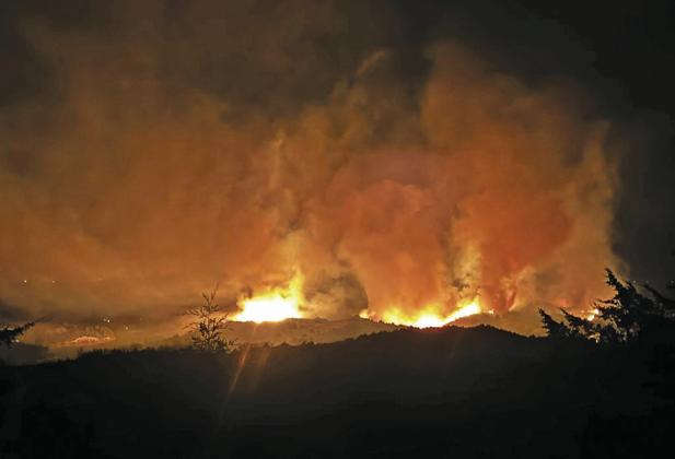 Residents of Jeffrey Lake south of Brady were ordered to evacuate the area on Thursday night, and as of press time on Tuesday were still not being allowed to safely return to their homes. This photo was taken at the lake this past weekend by Luke Rickertsen.