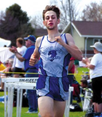 Silas Cool not only brought home the gold in the 800 meters with a time of 2:07.9, but also took first in the pole vault and 4x800 relay. (Courier photo by Loleta Connell)