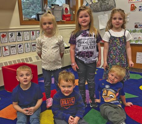 The 2025-26 morning preschool class at Callaway Public School includes seven students. One was missing the day this photo was taken. (Photo courtesy Jennifer Hickenbottom)