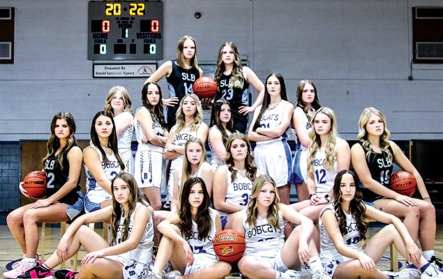 Front row, from left: Bindi Peters, Jami Lamphear, Tyra Brestel, Kaygan Witthuhn; Second row: Ava Pandorf, Jazlynn Bechtold, Josie Reiff, Maggie Birkel, Bryn Schwarz, Taylor Ross; Third row: Neltje Reiff, Kelynn Witthuhn, Erin Fitzgerald, Greeley Hrupek, Delaney Rogers, Aubrie Birkel; Back row: Halie Recoy, Lauryn Johnson. Not pictured: Abby Stallbaumer, Angel Johnson. (Courier photo by Amanda Wehnes)