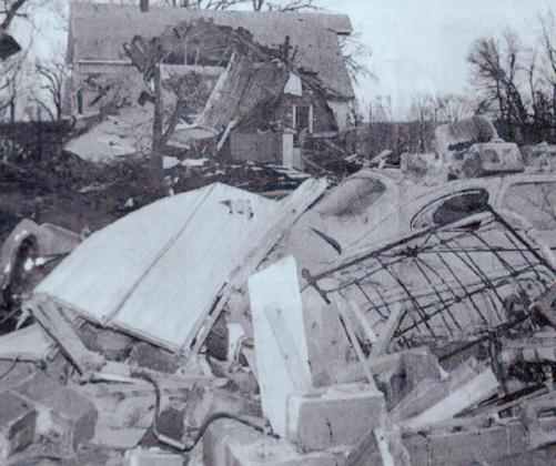 Oconto, the morning after the Halloween 2000 tornado that dstroyed so much in the blink of an eye.(Courier file photo)