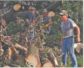 Rod Brestel, far right, started working for the Village of Callaway in 1988. He will retire at the end of this month, and a celebration will be held on Oct. 3 at the Callaway Community Center. (Photo courtesy Janel Brestel)