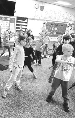 The preschool classes joined together for a dance party on Monday in celebration of Week of the Young Child. (Photos courtesy CPS)