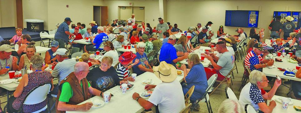Despite a smaller than usual crowd on the sidewalks for the Oconto parade on Saturday, the tables filled quickly during the free pulledpork lunch. With several regular even organizers out of town for America 250, the Oconto American Legion and Auxiliary organized the event this year.