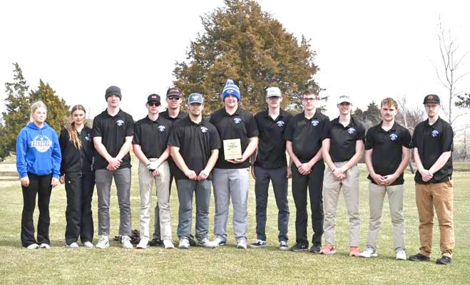 The South Loup golf team had the low team score of the day at their own invite last Friday in Arnold to claim the team title. (Photo courtesy CPS)