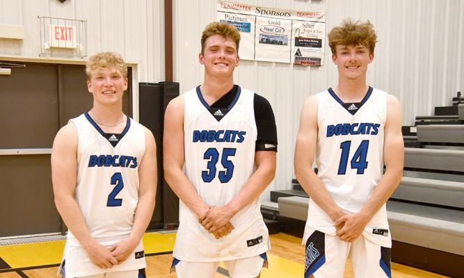 South Loup was represented by three athletes at the MNAC all star basketball game on May 25. From left are Trey Connell, Rio Remund, and Cache Gracey. (Courier photos by Loleta Connell)