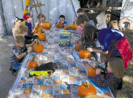 It was a perfect fall day for a trip to the pumpkin patch, and on Wednesday, Oct. 18, the Callaway elementary students did just that. Students in kindergarten through sixth grade were bused to Cozad for a visit to J’s Pumpkin Patch where they played games, enjoyed a variety of activities, and painted pumpkins. Located at 76472 Road 422 in Cozad, J’s Pumpkin Patch is open for one final weekend this Saturday and Sunday from 1-5 p.m. (Photos courtesy CPS)