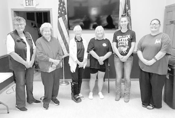 New officers of the American Legion Auxiliary of Callaway are, from left, Historian Jo Chesley, Chaplain Joyce Brestel, Treasurer Mary Ann Boldt, Secretary Eileen Wilson, Vice President Cora Belew, and President Jane Lashley. Not pictured Deondra Lashley Sergeant of Arms. (Photo courtesy Mary Ann Boldt)