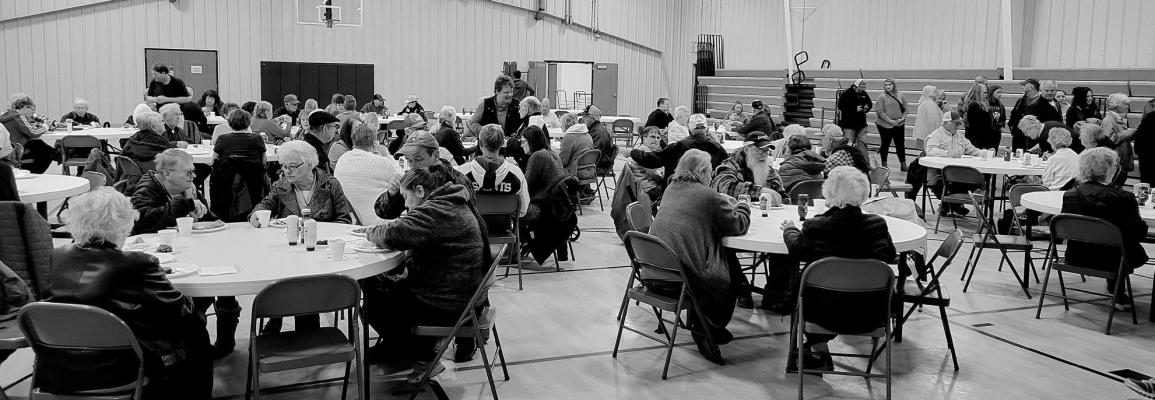 A large crowd from all across Custer County gathered to enjoy a fish supper at the Callaway Community Center on March 10.