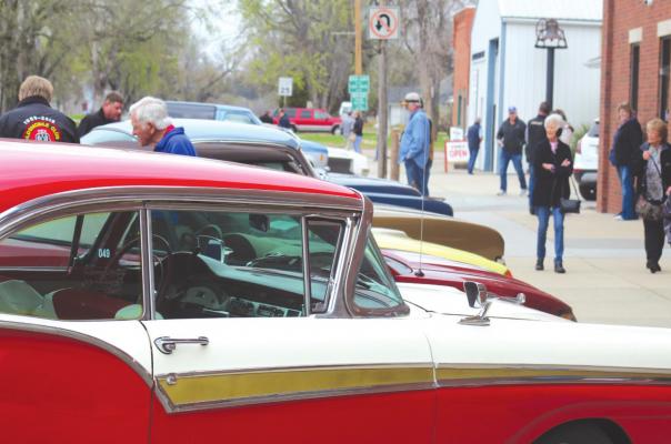 Lots of folks came out to see the vintage cars