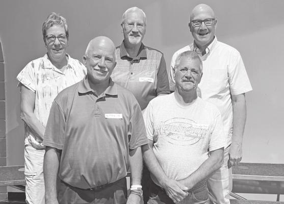 Class of 1972: Front Row, from left, Ken Pitkin, John Guilford; Back Row, Susan Pandorf Schumacher, Carl Lange, Terry Pitkin