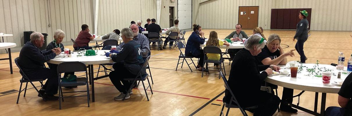 Callaway residents were treated to a Spaghetti Supper on Wednesday, March 15, hosted by the Callaway Lutheran Church. Held at the Callaway Community Center, the supper included spaghetti, salad, and ice cream for a free-will donation. (Courier photo by Joslyn Reiff)