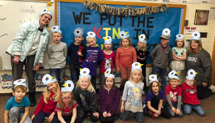 The Callaway preschool and kindergarten students spent time last week reading Pigeon books by Mo Willems, and had fun dressing up to match! (Photo courtesy CPS)