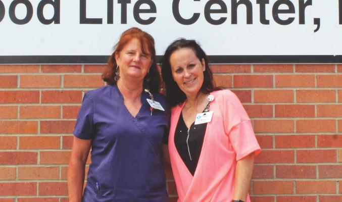 Betsy Spanel, left, is the new Director of Nursing and Lori McConnell, right, is the new Administrator at Callaway Good Life Center. Both ladies started their jobs in June. Courier photo by Ellen Mortensen