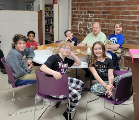 Steve Sommer and his students at Callaway Christian Academy have been busy practicing for the Old Time  Radio Show that will be held on April 12 at the Callaway  Community Center. (Leader photo by Ellen Mortensen) 